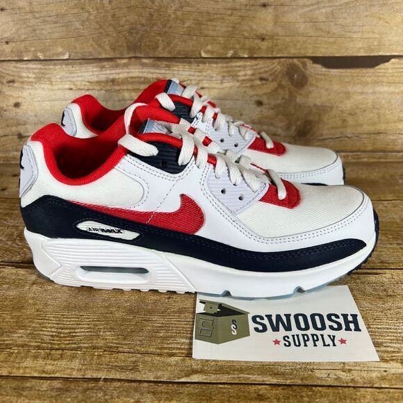 Nike Air Max 90 USA Denim Kid’s 5Y / Women’s 6.5 Shoes DJ5177-100 New
